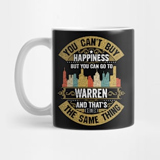 Warren City Michigan State USA Flag Native American Mug